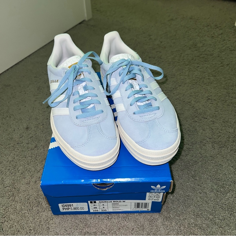 Adidas gazelle bold in clear sky